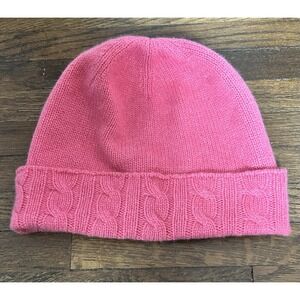 Women's Castlerig Pink 100% Cashmere Bennie Winter Hat One Size